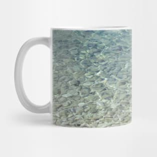 Pebbles shore Croatian beach, nature photography Mug